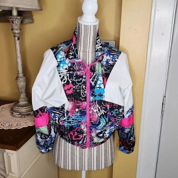 Girls grafitti Windbreakers girls size 14-16 - Picture 2 of 5